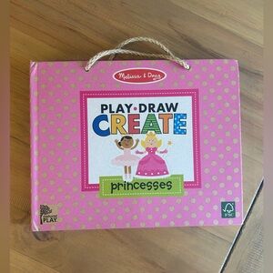 Melissa & Doug Play-Draw Create Princesses Set - Pink and Green